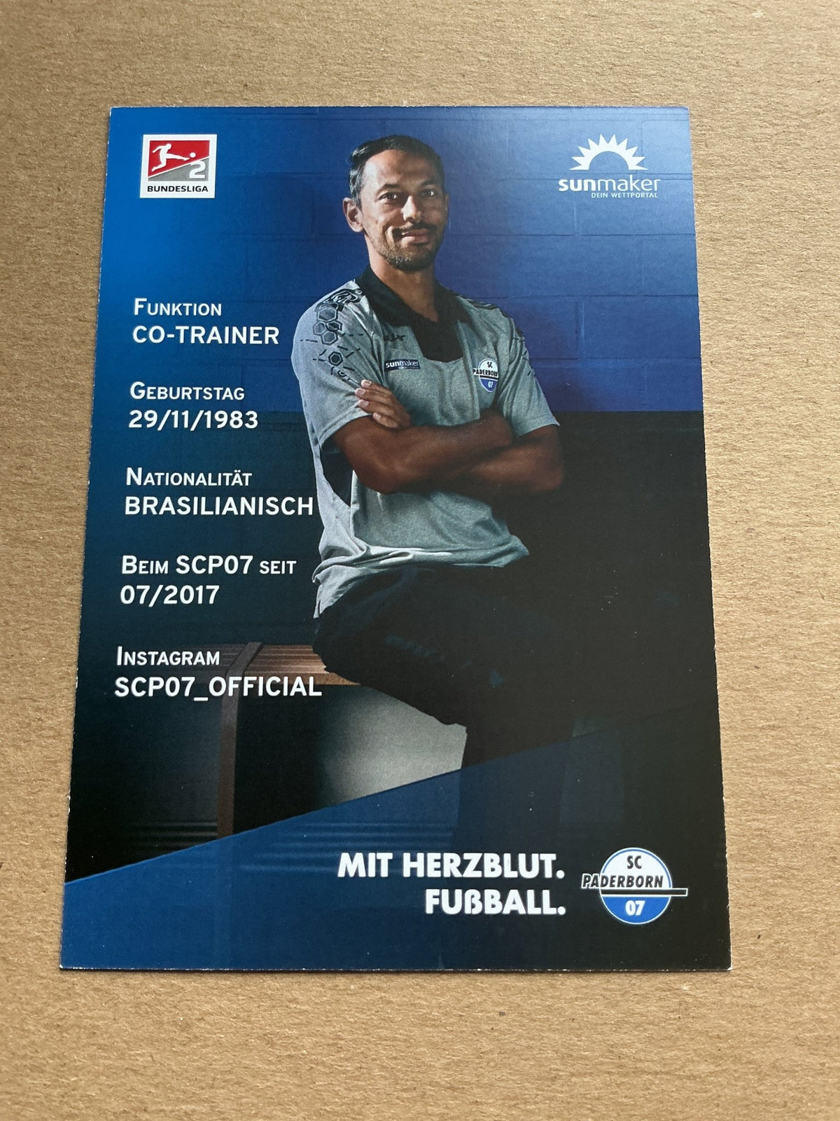 Danilo de Souza, Brazil 🇧🇷 SC Paderborn 07 2020/21 hand signed - Autographs-World