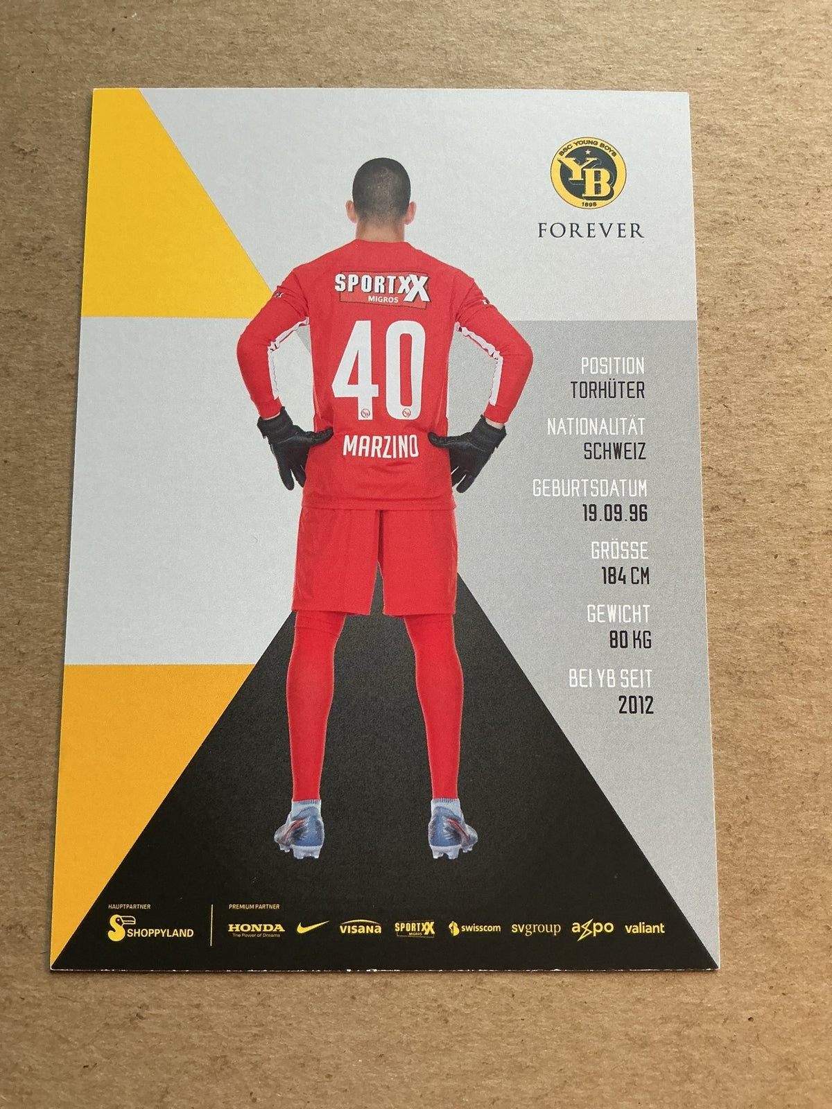 Dario Marzino, Switzerland 🇨🇠Young Boys Bern 2019/20 hand signed - Autographs-World