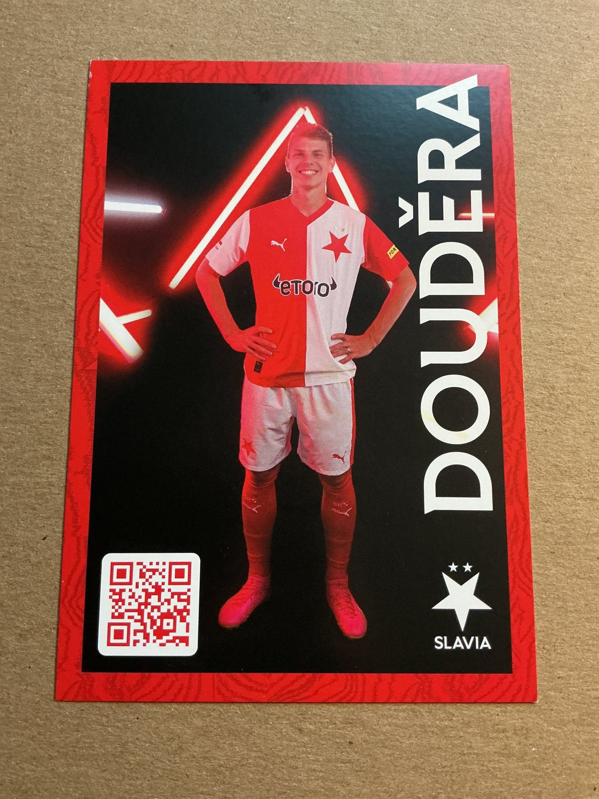 David Douděra, Czech Republic 🇨🇿 SK Slavia Prague 2023/24 hand signed - Autographs-World