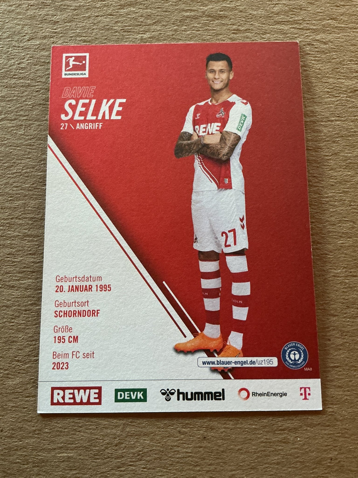 Davie Selke, Germany 🇩🇪 1.FC Köln 2022/23 hand signed - Autographs-World
