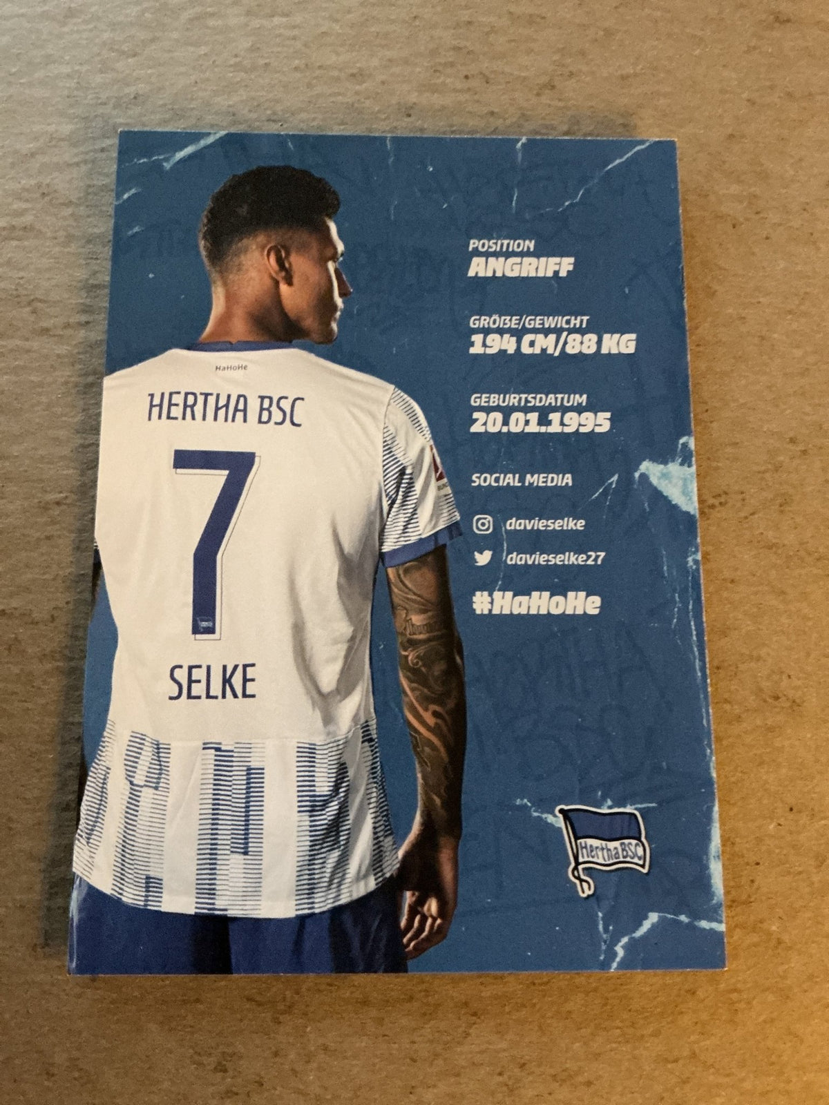 Davie Selke, Germany 🇩🇪 Hertha BSC Berlin 2021/22 hand signed - Autographs-World