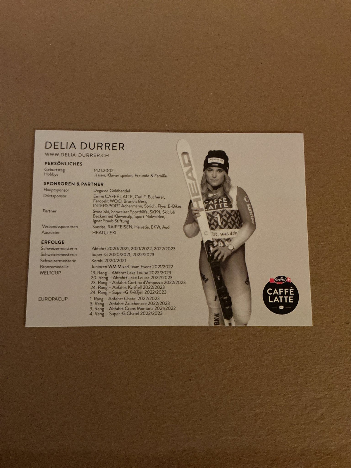 Delia Durrer, Switzerland 🇨🇭Alpin 2023/24 hand signed - Autographs-World