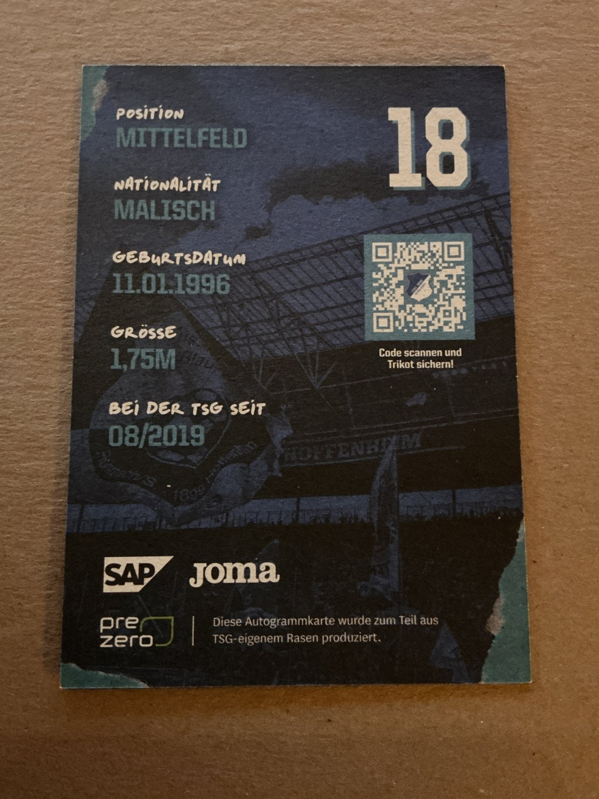 Diadie Samassékou, Mali 🇲🇱 TSG 1899 Hoffenheim 2022/23 hand signed - Autographs-World