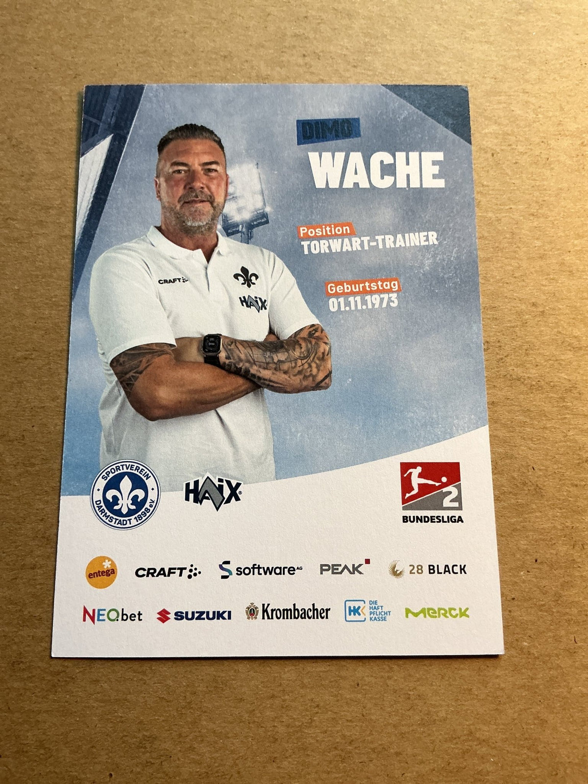 Dimo Wache, Germany 🇩🇪 SV Darmstadt 98 2023/24 hand signed - Autographs-World