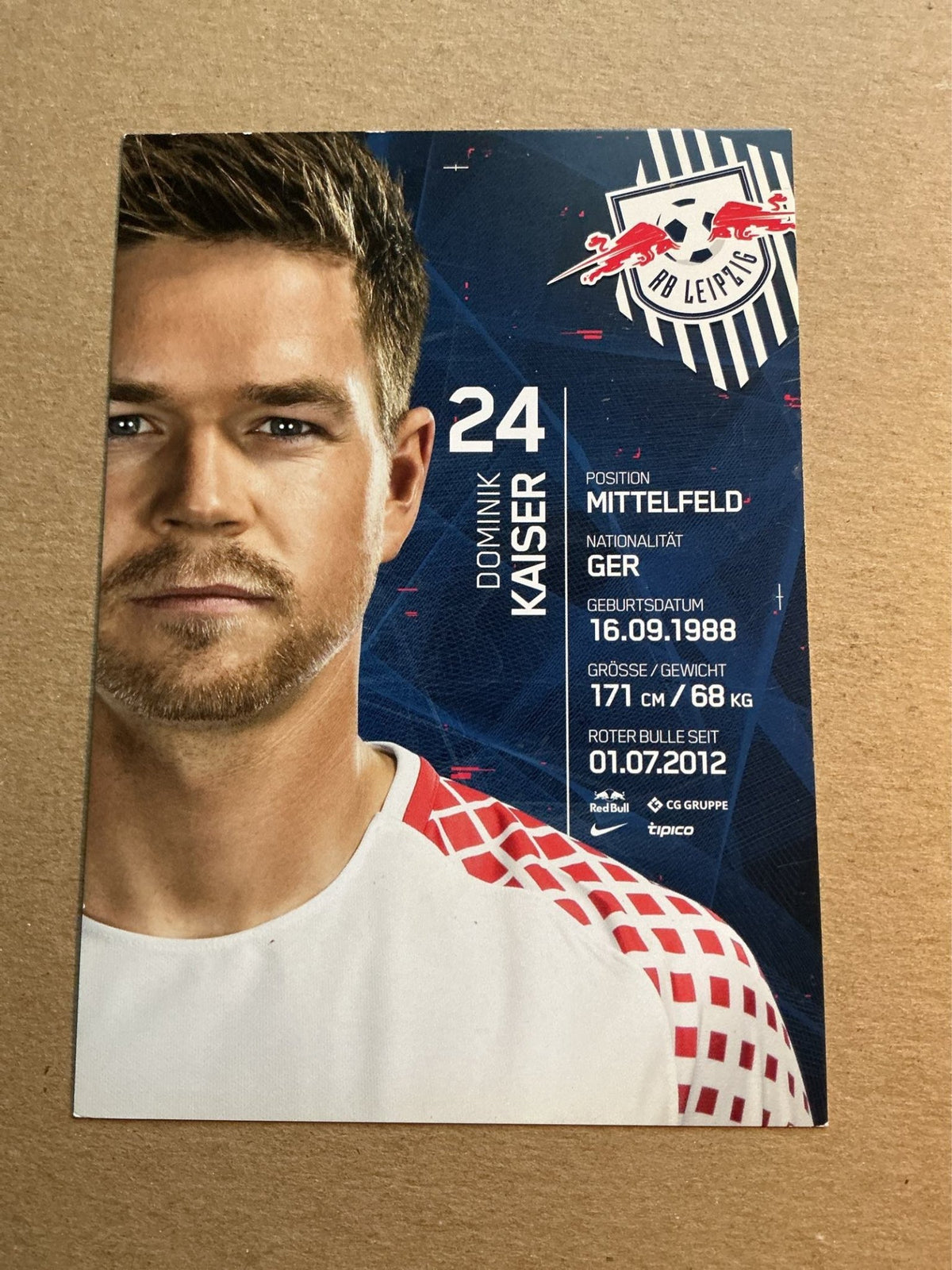 Dominik Kaiser, Germany 🇩🇪 RB Leipzig 2017/18 hand signed - Autographs-World