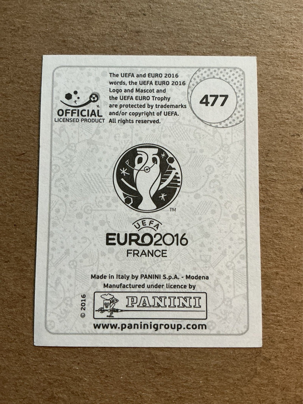 Eden Hazard, Belgium 🇧🇪 UEFA Euro 2016 Panini hand signed - Autographs-World