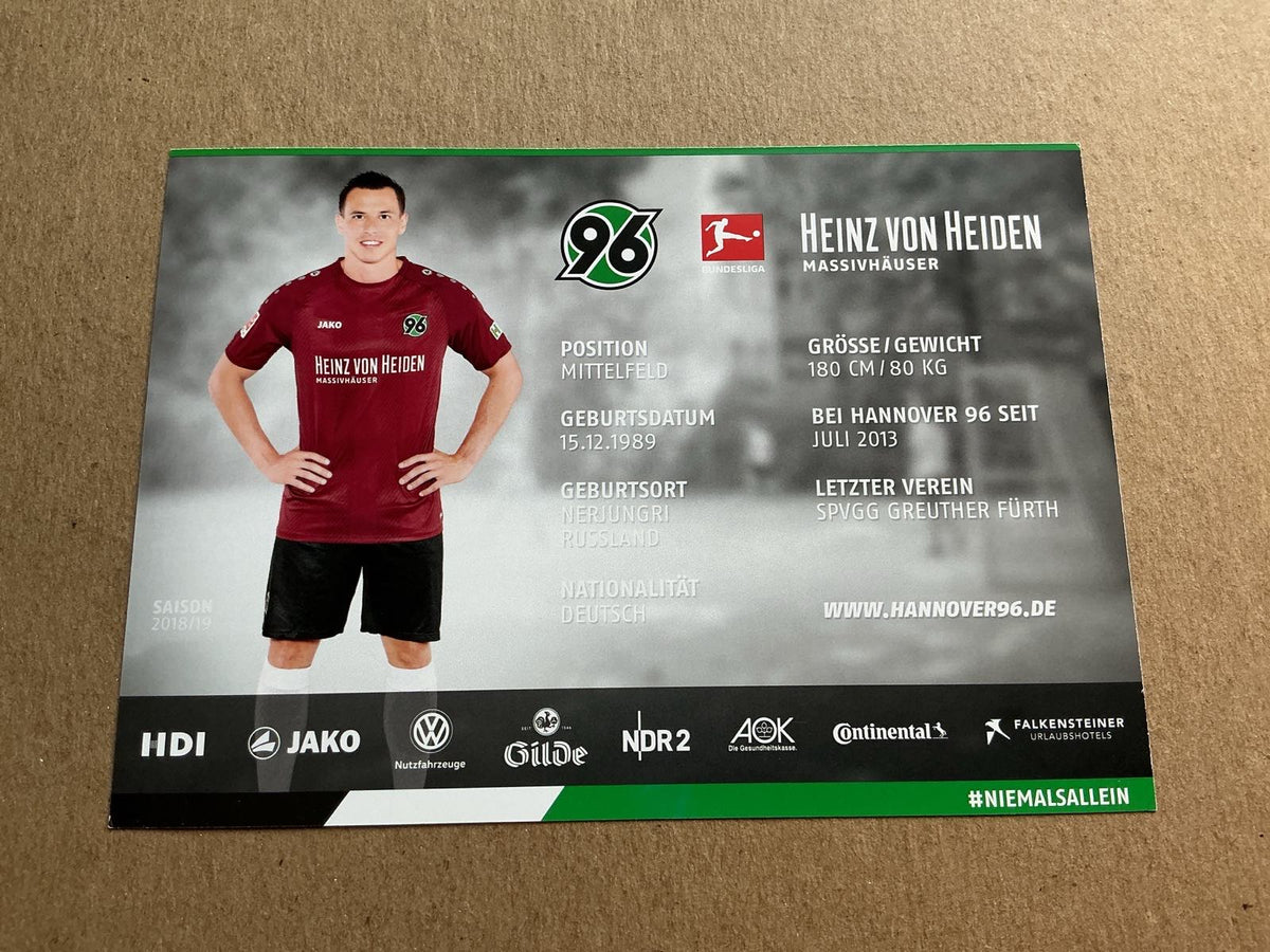 Edgar Prib, Germany 🇩🇪 Hannover 96 2018/19 hand signed - Autographs-World