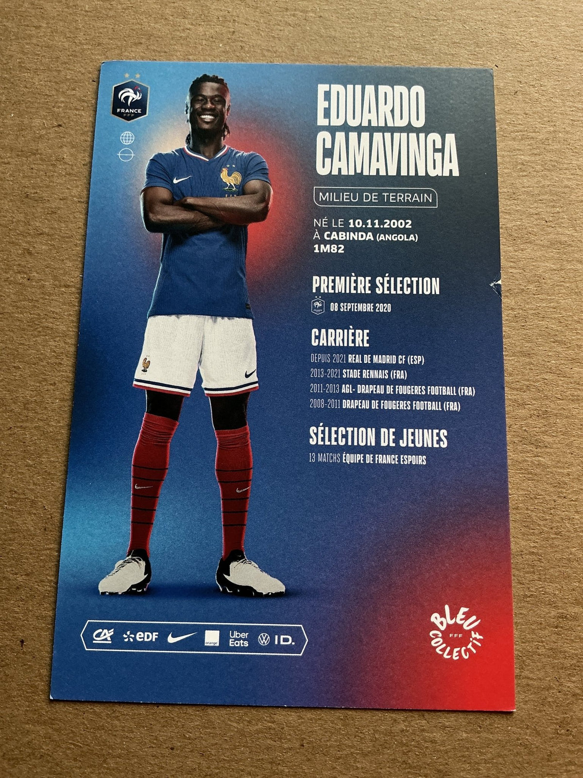 Eduardo Camavinga, France 🇫🇷 UEFA Euro 2024 hand signed - Autographs-World