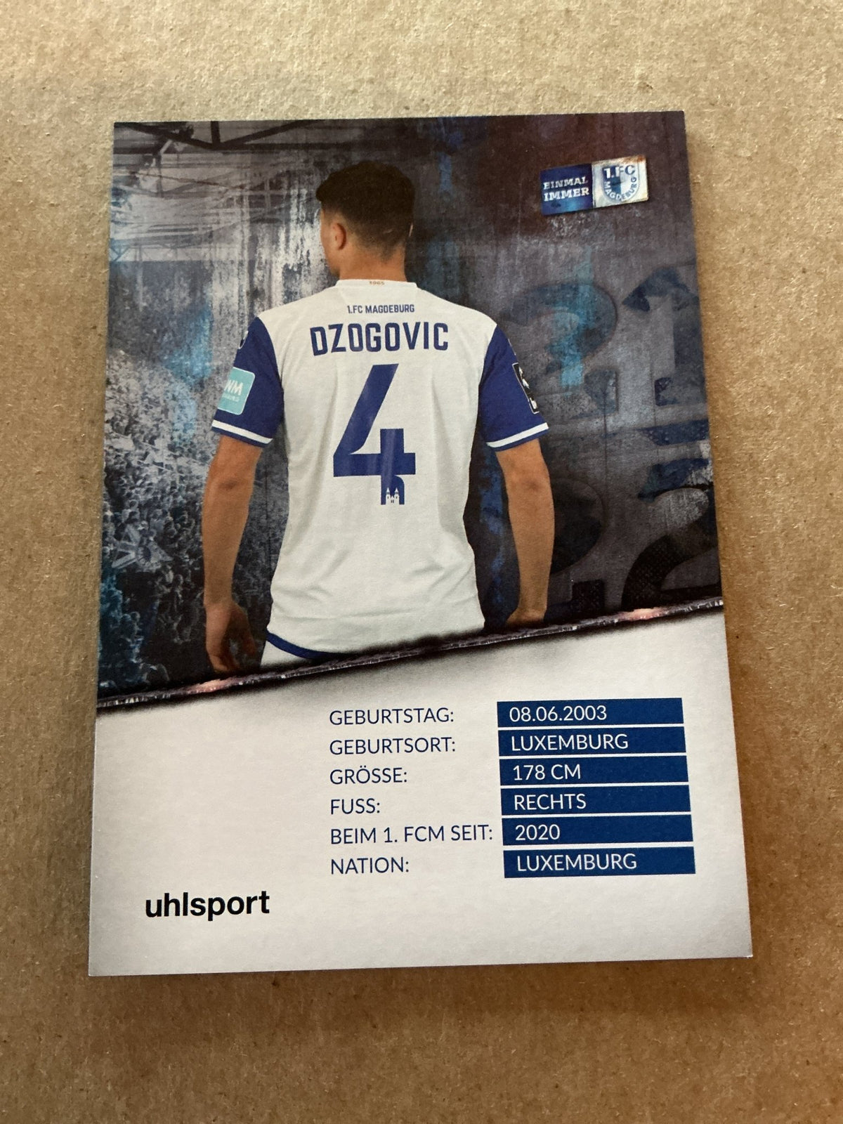 Eldin Dzogovic, Luxemburg 🇱🇺 1.FC Magdeburg 2021/22 hand signed - Autographs-World
