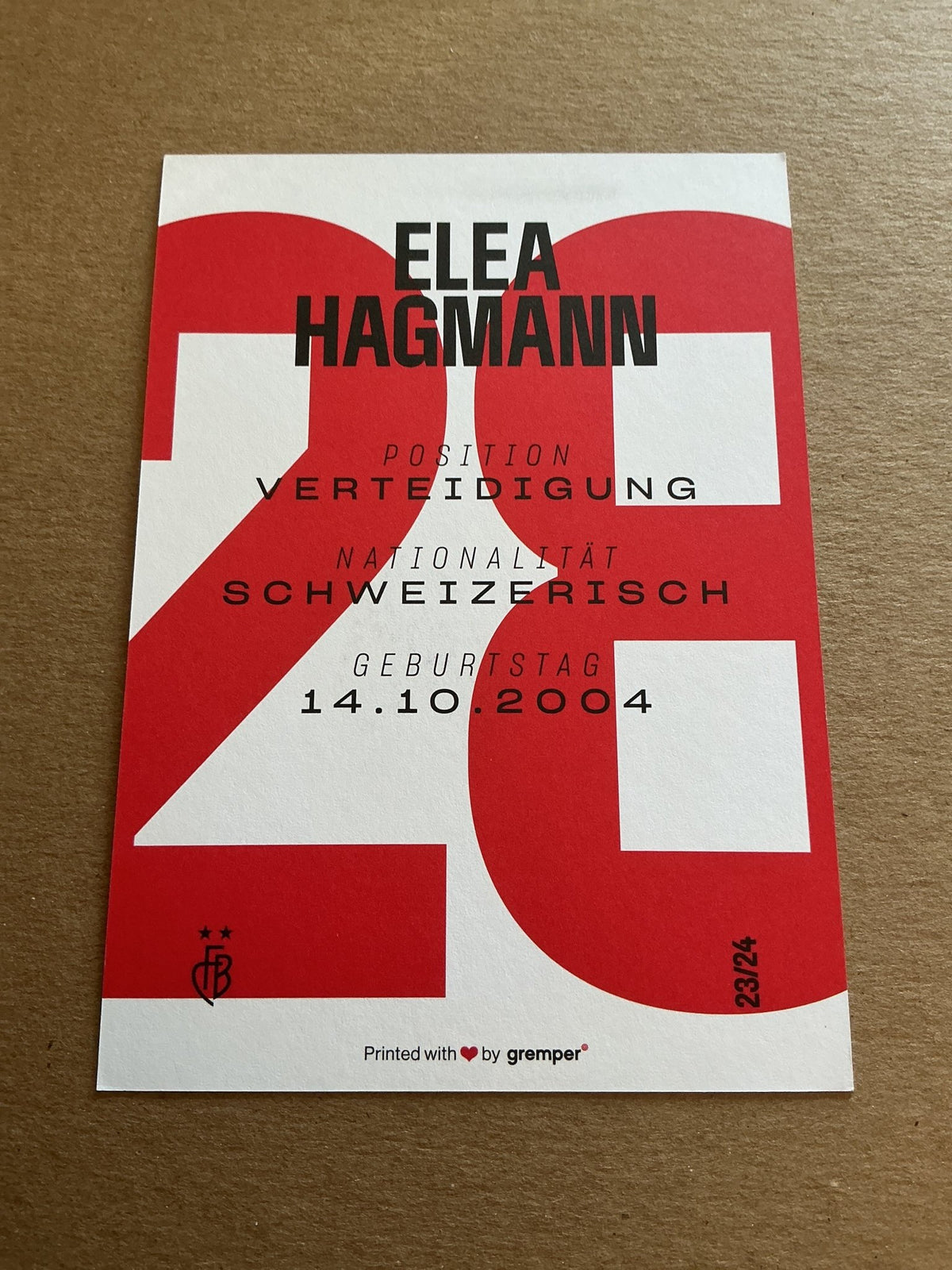 Elea Hagmann, Switzerland 🇨🇠FC Basel 2023/24 hand signed - Autographs-World