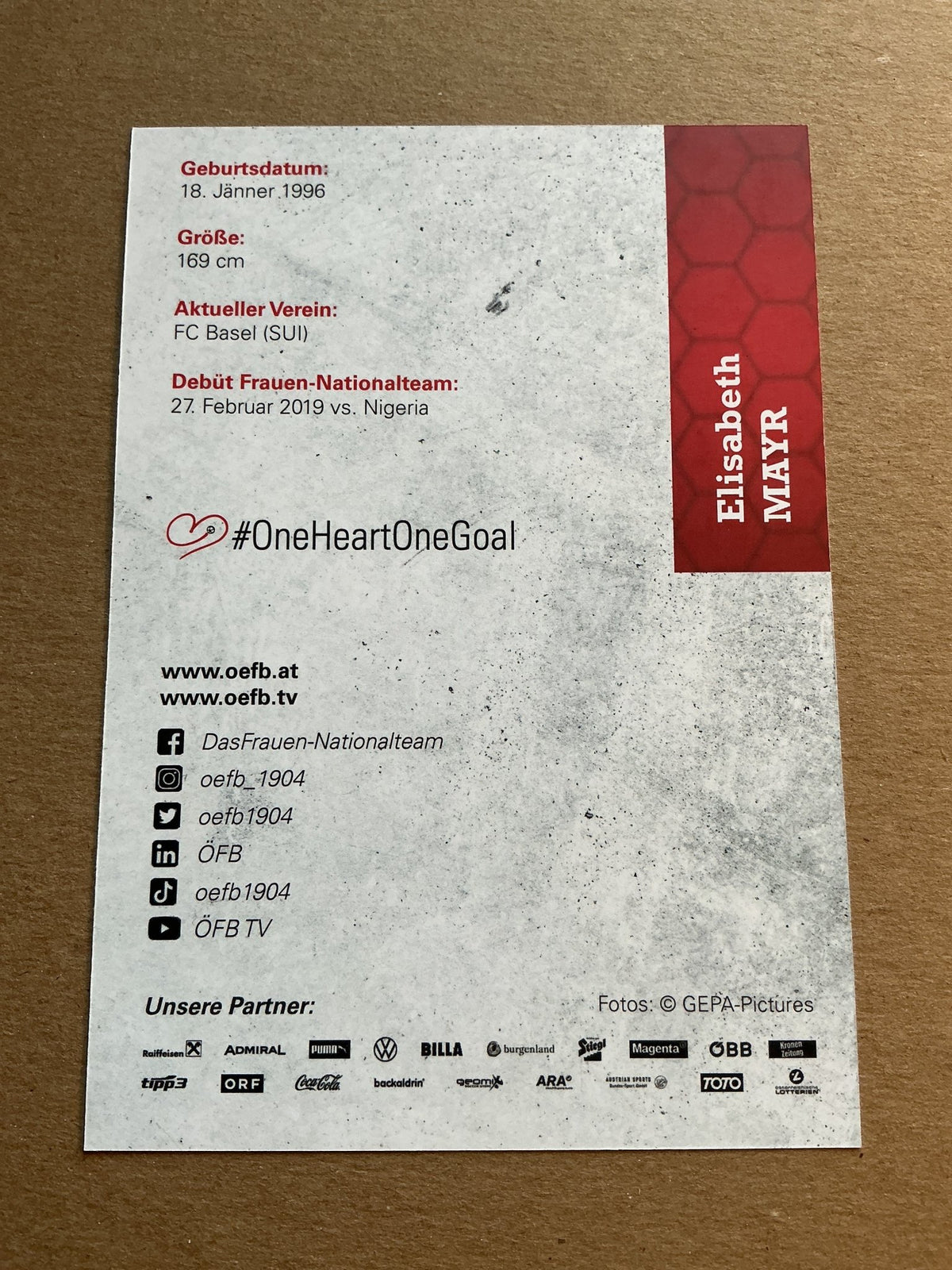 Elisabeth Mayr, Austria 🇦🇹 UEFA Women’s Euro 2022 hand signed - Autographs-World