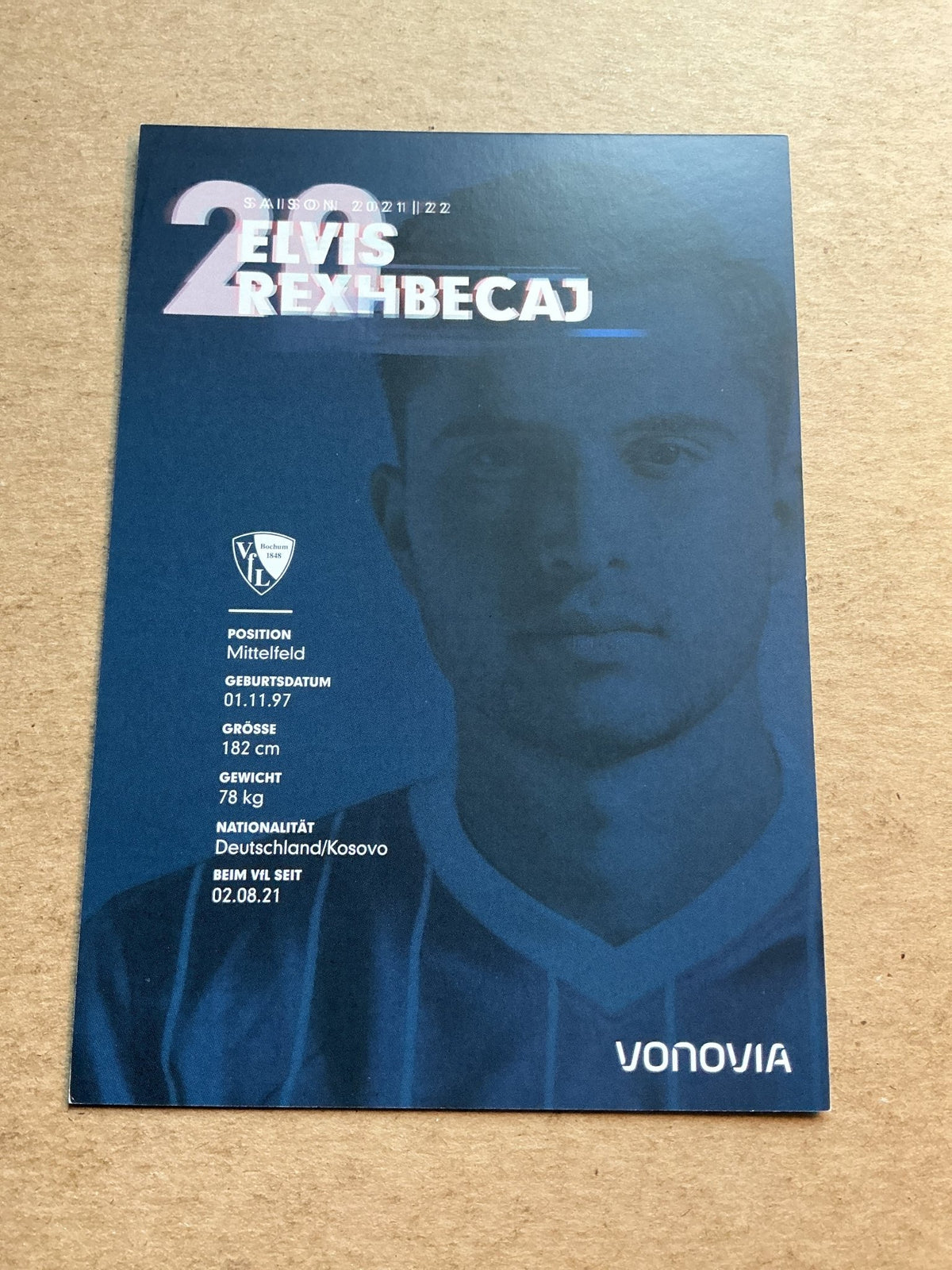 Elvis Rexhbecaj, Germany 🇩🇪 VfL Bochum 2021/22 hand signed - Autographs-World