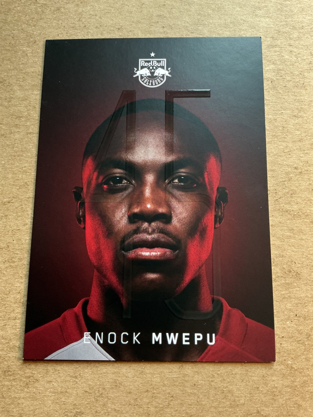 Enock Mwepu, Zambia πΏπ² Red Bull Salzburg 2020/21 hand signed - Autographs-World