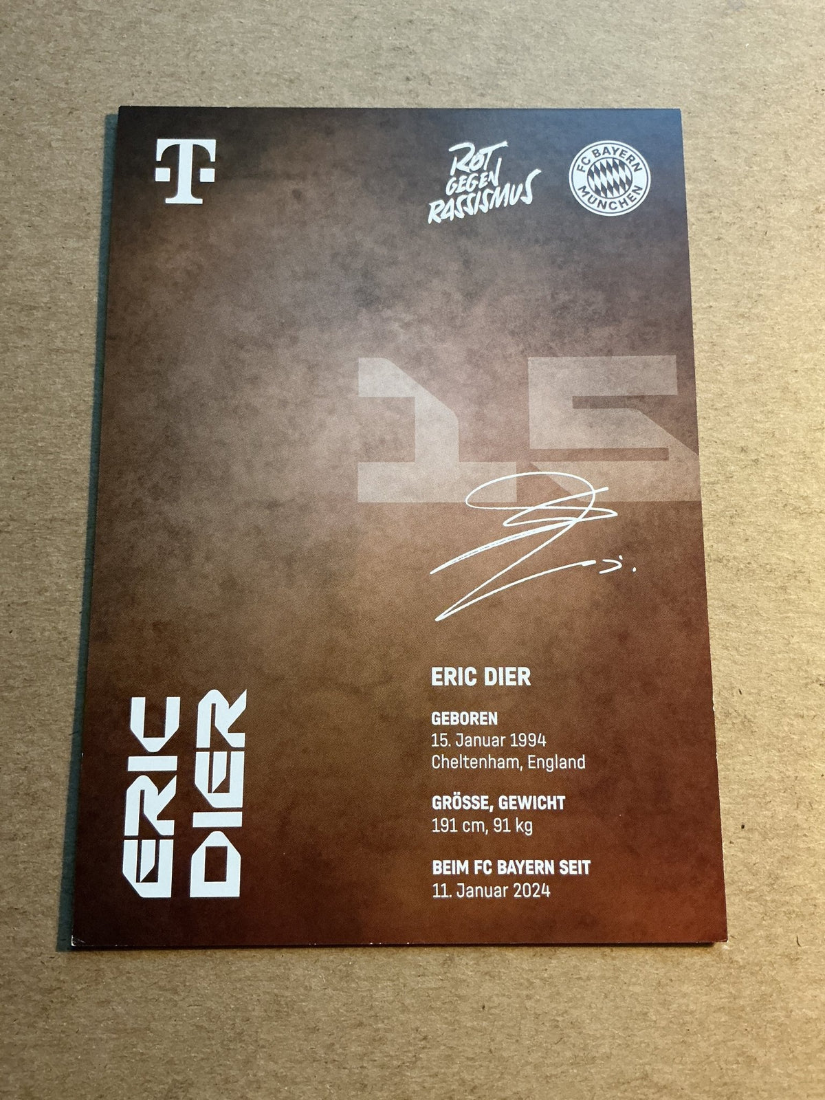 Eric Dier, England 🏴 FC Bayern München 2024/25 hand signed - Autographs-World