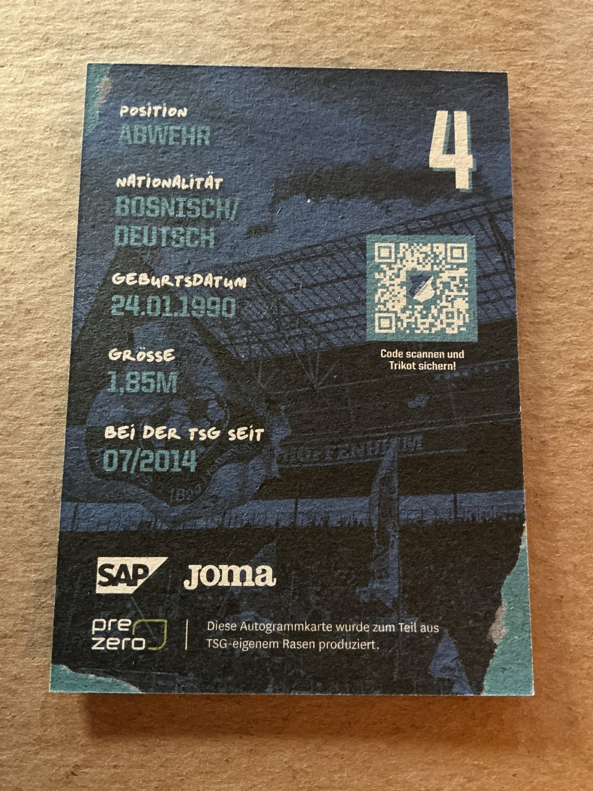 Ermin Bičakčić, Bosnia 🇧🇦 TSG 1899 Hoffenheim 2022/23 hand signed - Autographs-World