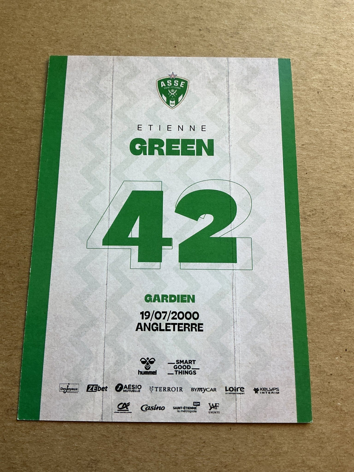 Etienne Green, England 🏴 AS Saint-Etienne 2023/24 hand signed - Autographs-World
