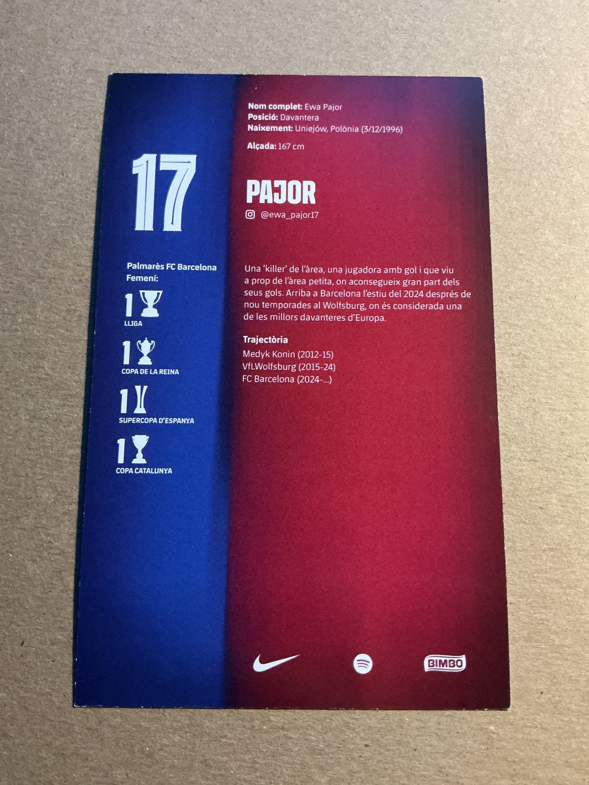 Ewa Pajor, Poland 🇵🇱 FC Barcelona Femení 2025/26 unsigned - Autographs-World