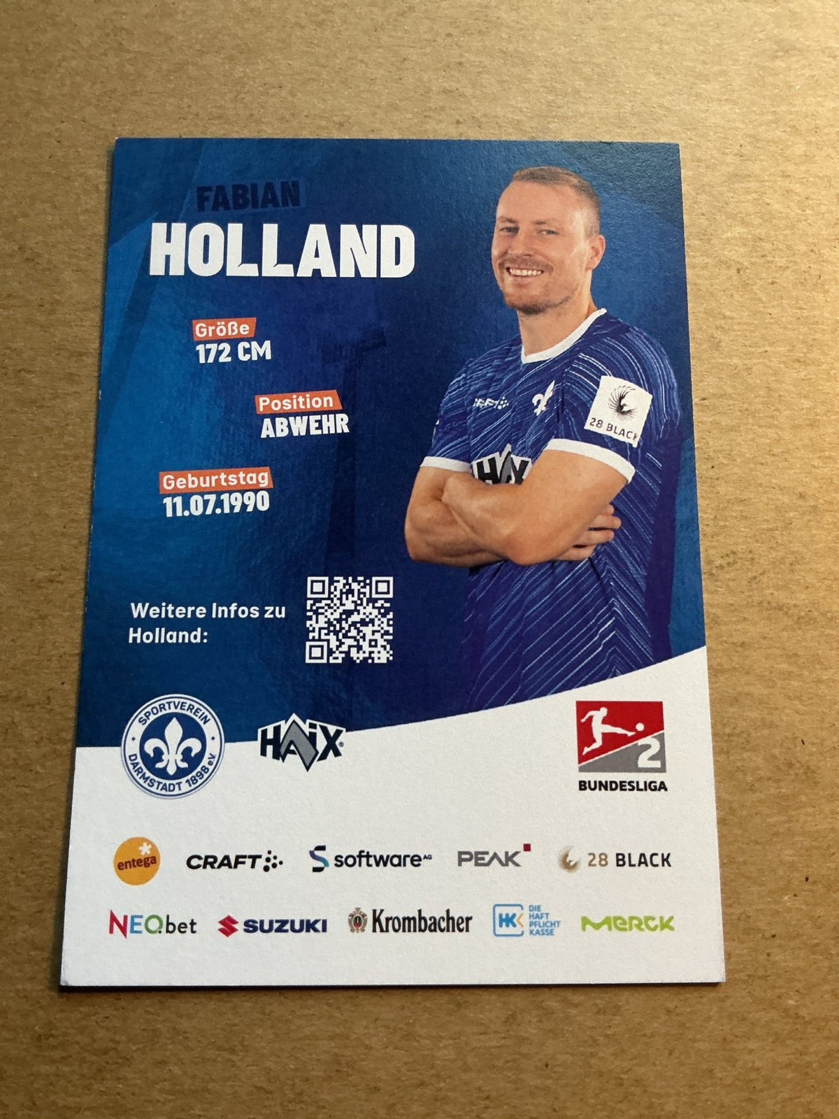 Fabian Holland, Germany 🇩🇪 SV Darmstadt 98 2023/24 hand signed - Autographs-World