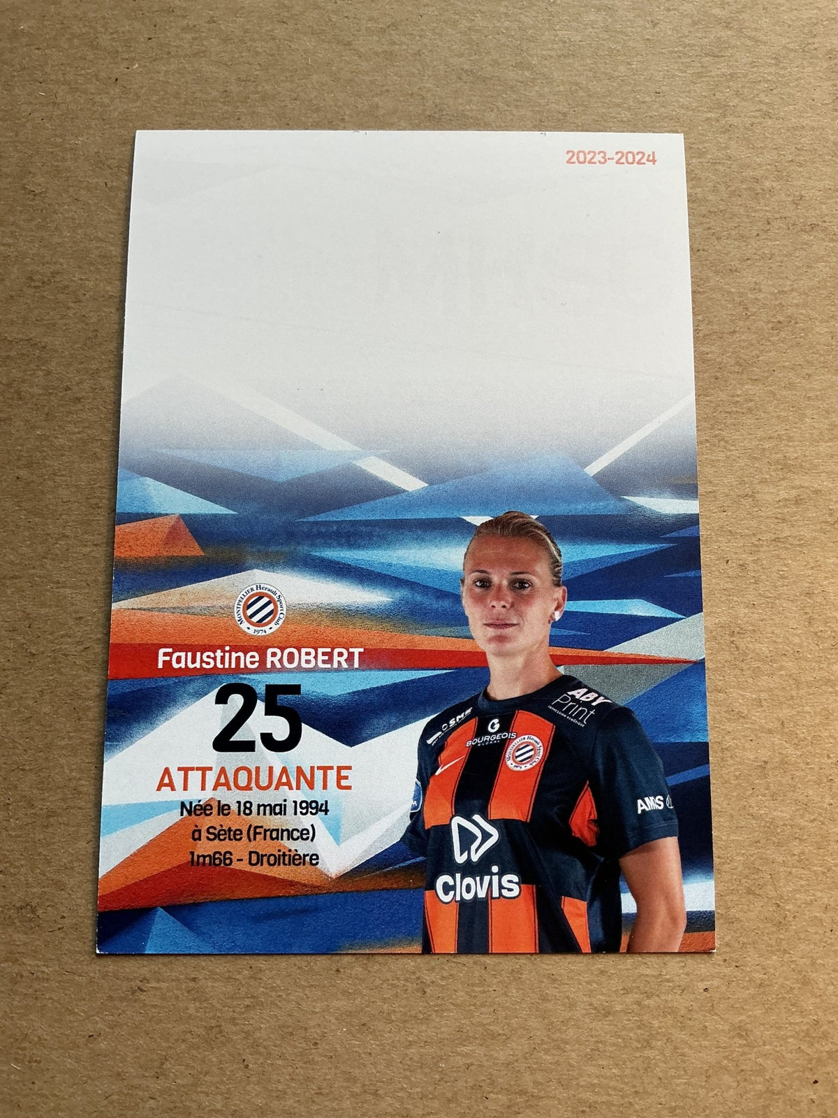 Faustine Robert, France 🇫🇷 Montpellier HSC 2023/24 hand signed - Autographs-World