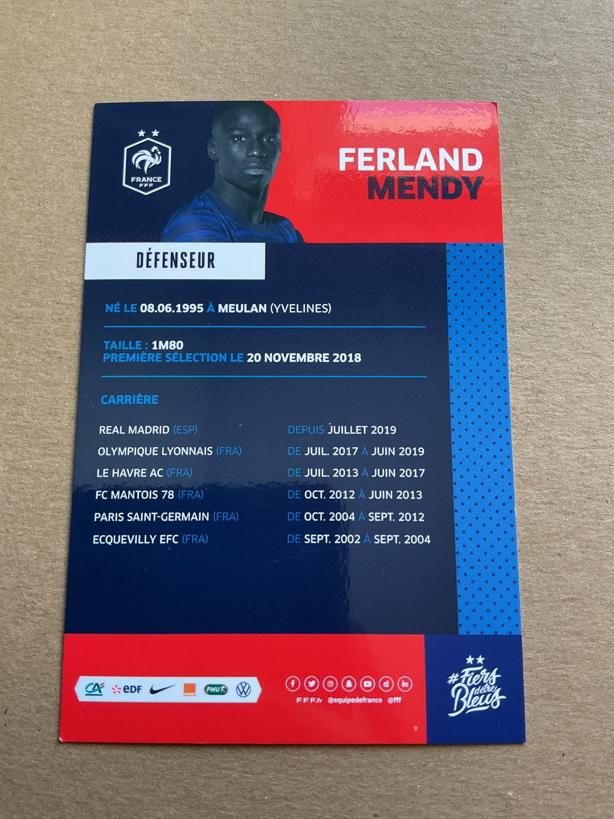Ferland Mendy, France 🇫🇷 UEFA Euro Cup 2020 hand signed - Autographs-World