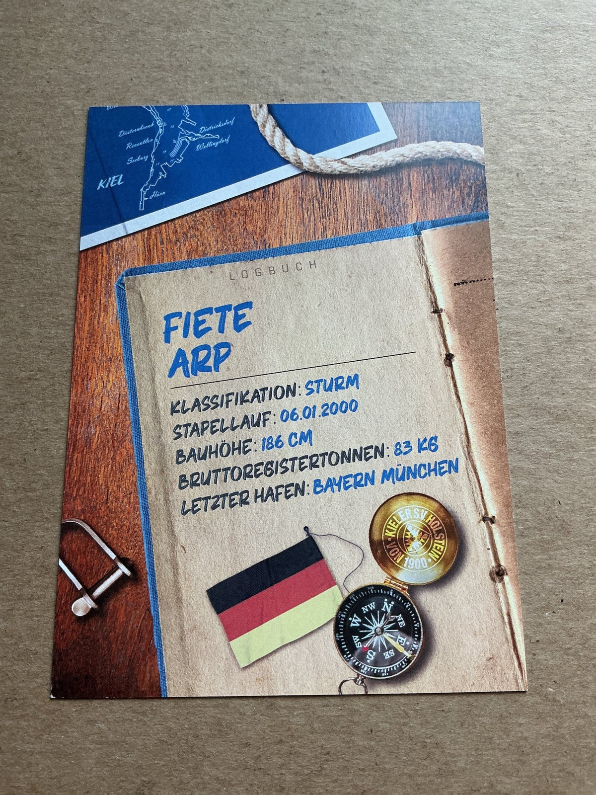 Fiete Arp, Germany 🇩🇪 Holstein Kiel 2024/25 hand signed - Autographs-World