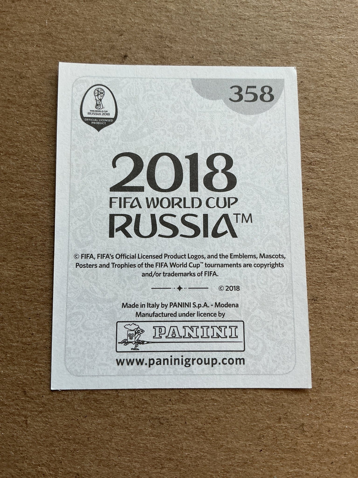 Filipe Luís, Brazil 🇧🇷 FIFA World Cup 2018 Panini hand signed - Autographs-World