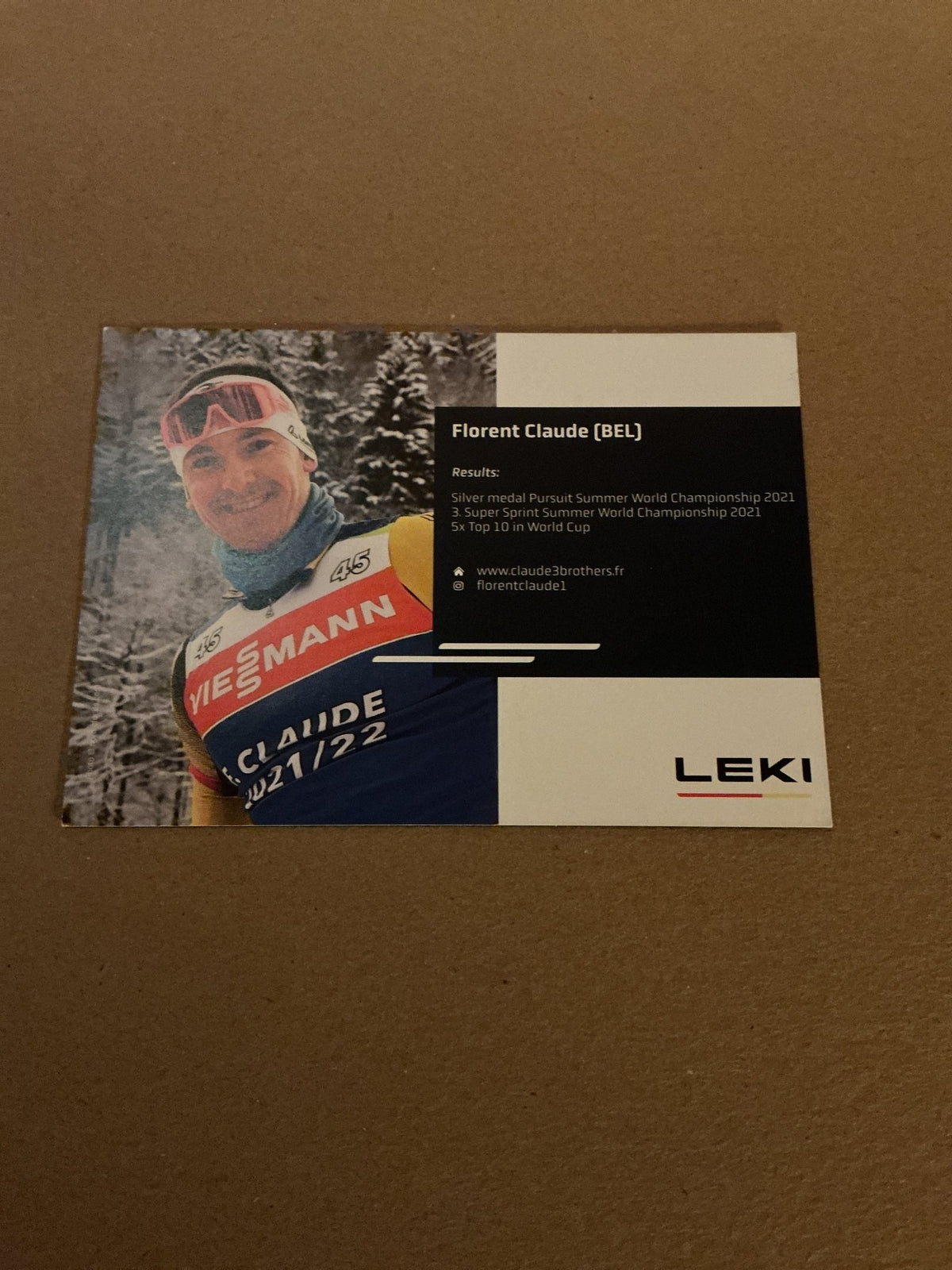 Florent Claude, Belgium 🇧🇪 Biathlon 2023/24 hand signed - Autographs-World