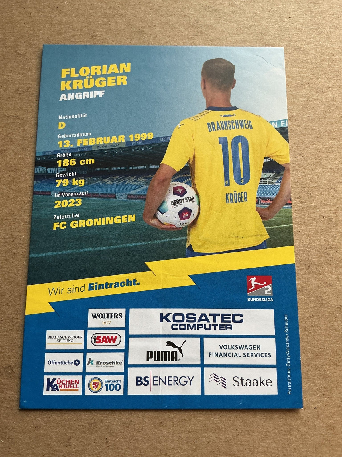 Florian Krüger, Germany 🇩🇪 Eintracht Braunschweig 2023/24 hand signed - Autographs-World