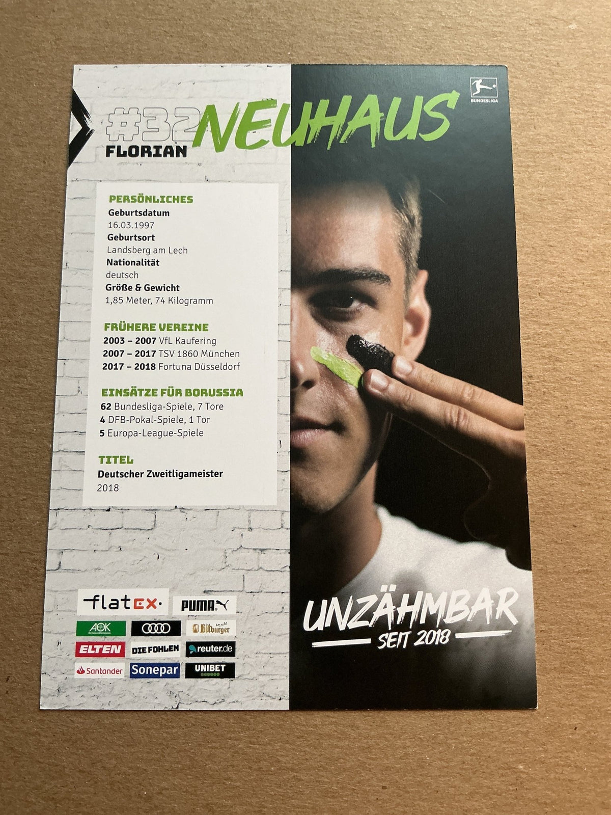 Florian Neuhaus, Germany 🇩🇪 Borussia Mönchengladbach 2020/21 hand signed - Autographs-World