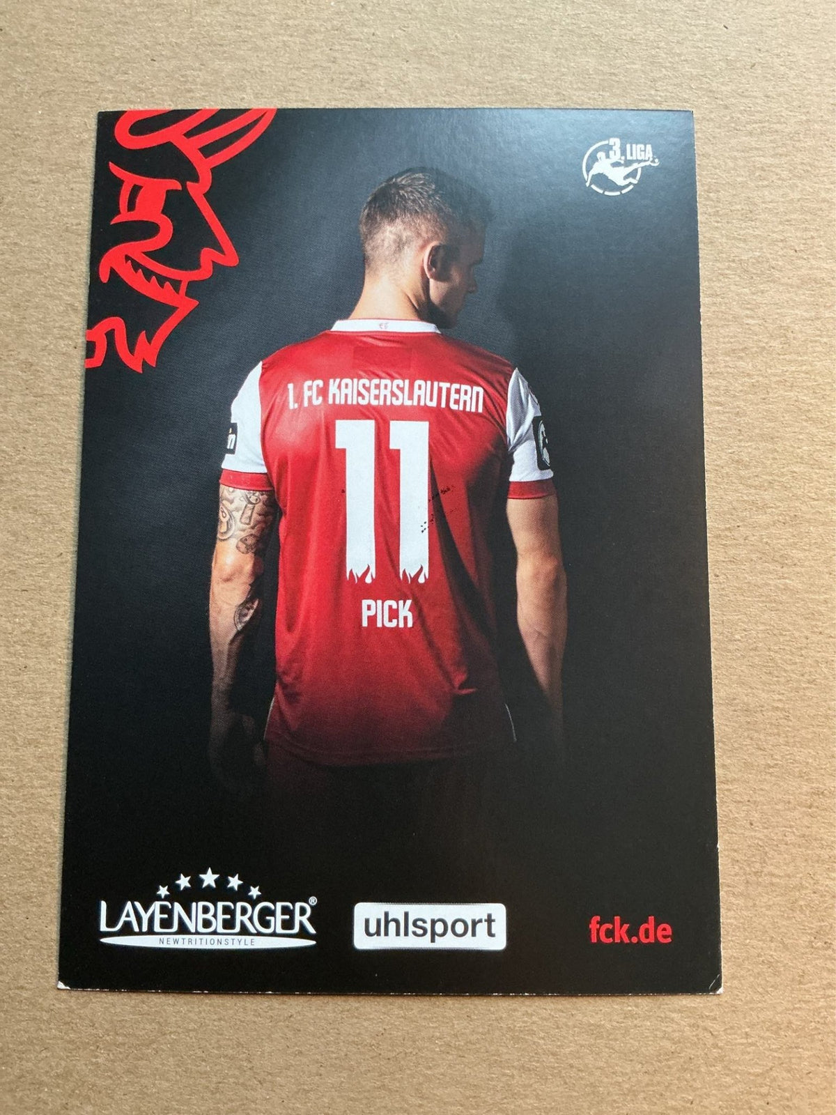 Florian Pick, Germany 🇩🇪 1.FC Kaiserslautern 2018/19 hand signed - Autographs-World
