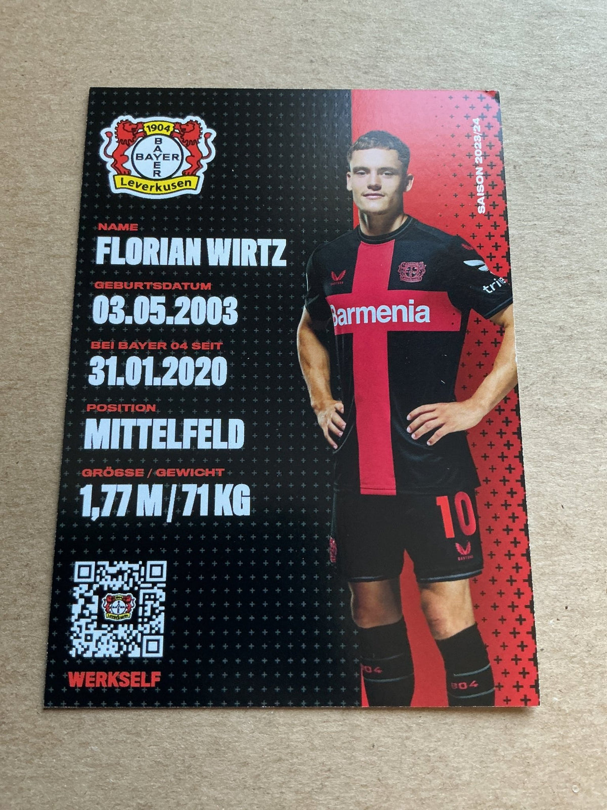 Florian Wirtz, Germany 🇩🇪 Bayer 04 Leverkusen 2023/24 hand signed - Autographs-World