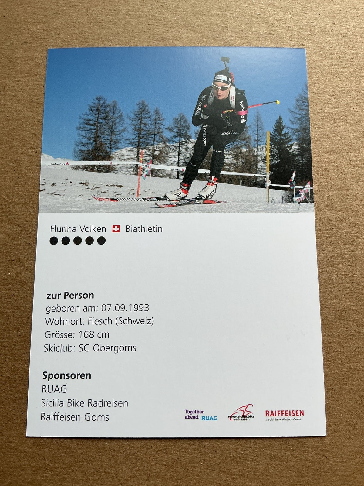 Flurina Volken, Switzerland 🇨🇭Biathlon Winter 2022/23 hand signed - Autographs-World