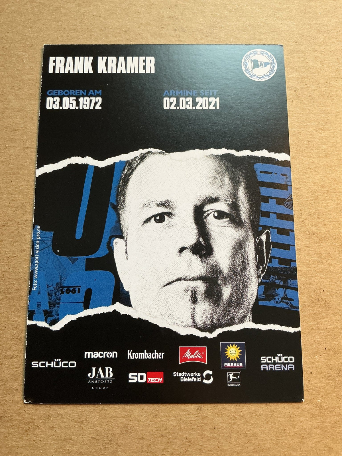 Frank Kramer, Germany 🇩🇪 Arminia Bielefeld 2021/22 hand signed - Autographs-World