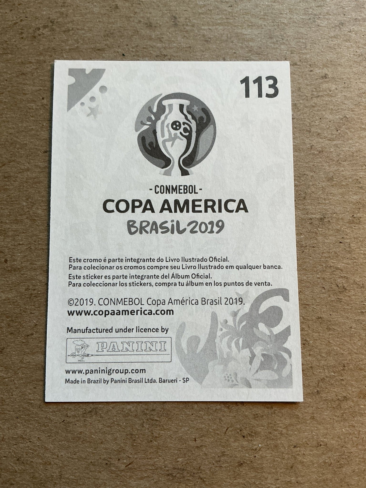 Gabriel Jesus, Brazil 🇧🇷 Copa America 2019 Panini hand signed - Autographs-World