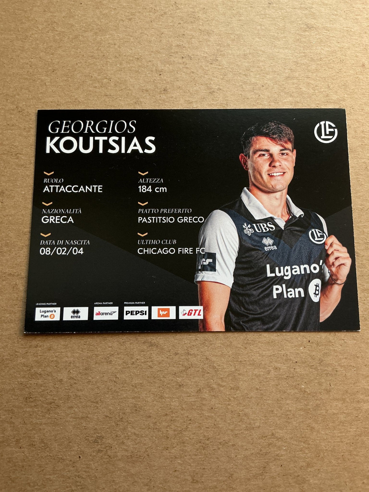Georgios Koutsias, Greece π¬π· HC Lugano 2025/26 hand signed - Autographs-World