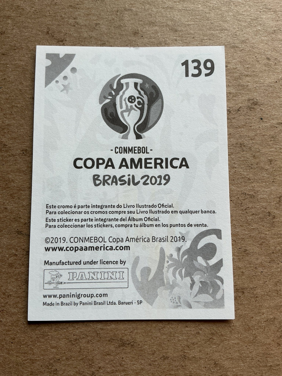 Giovani Lo Celso, Argentina 🇦🇷 Copa America 2019 Panini hand signed - Autographs-World