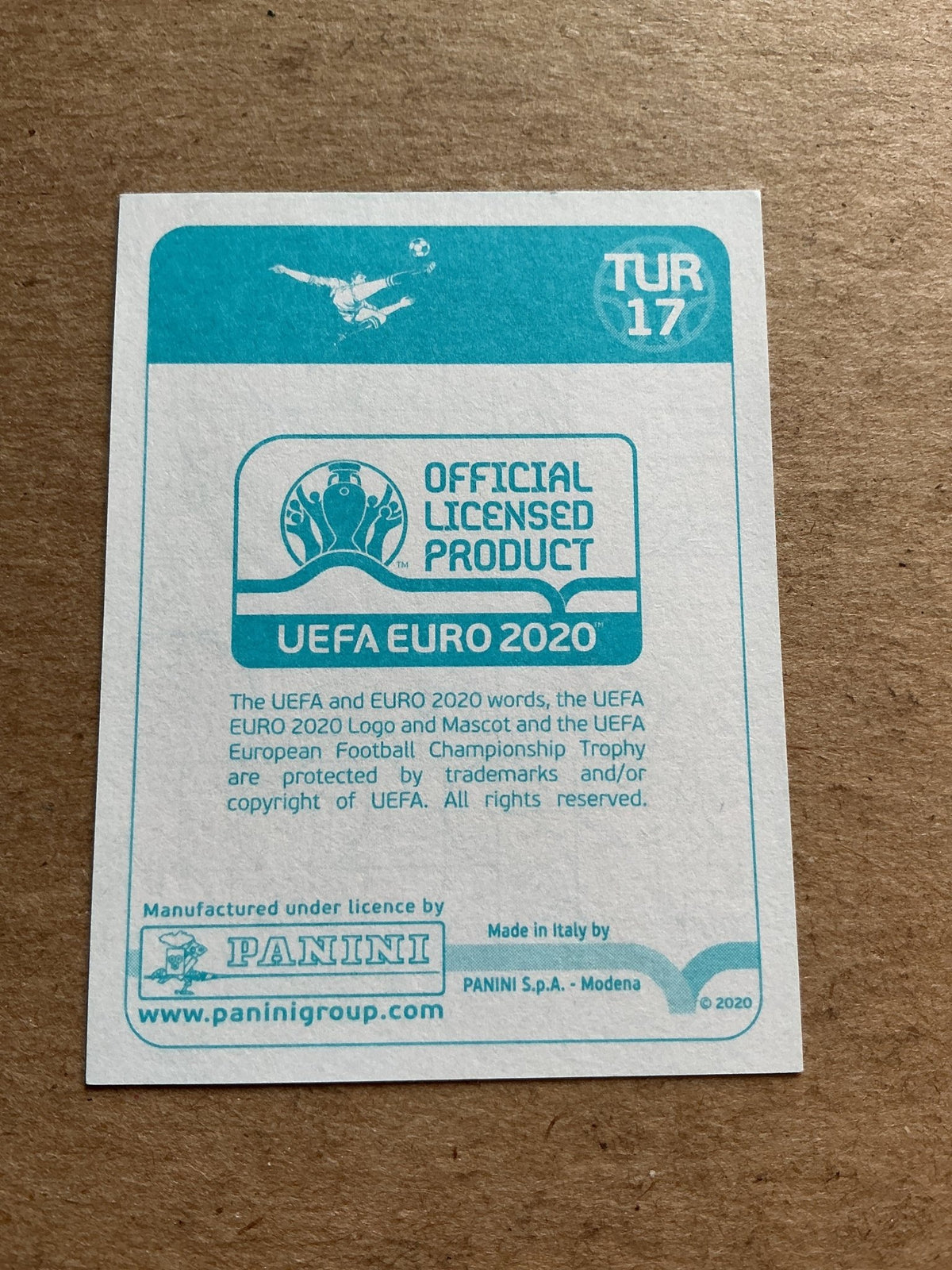Hakan Çalhanoğlu, Türkiye 🇹🇷 UEFA Euro 2020 Panini hand signed - Autographs-World