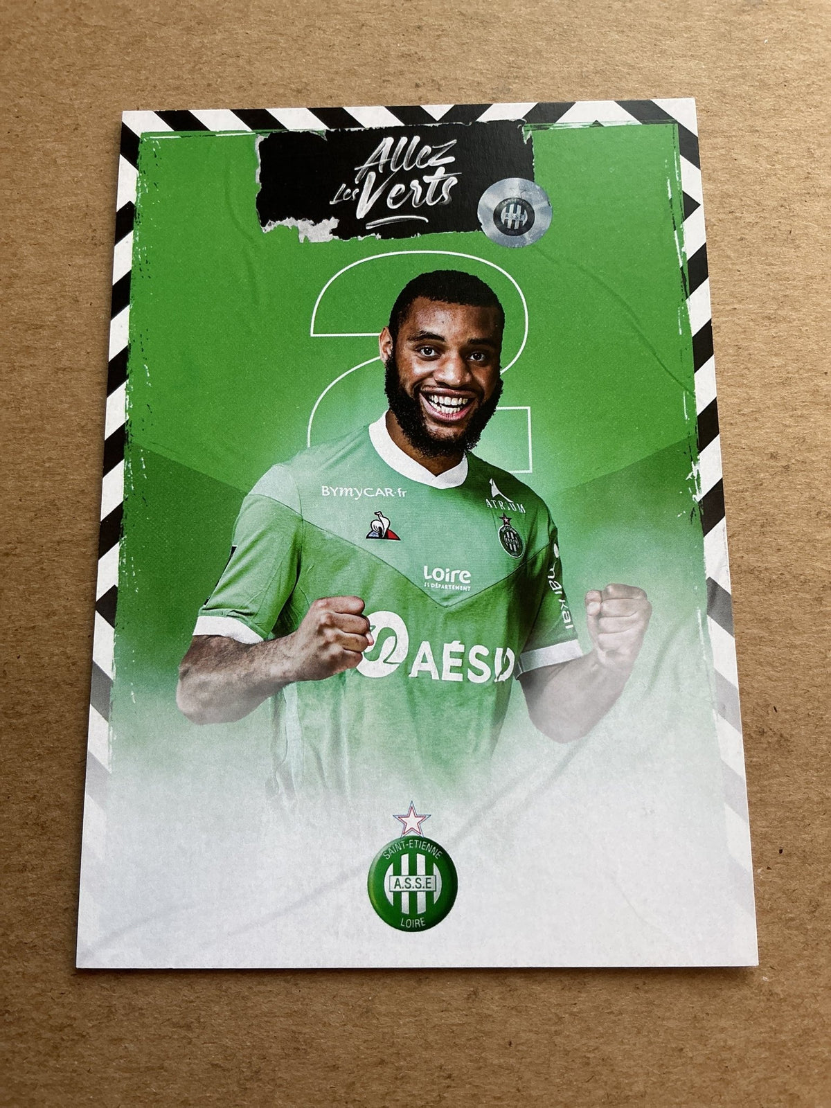 Harold Moukoudi, Cameroon 🇨🇲 AS Saint-Étienne 2020/21 hand signed - Autographs-World