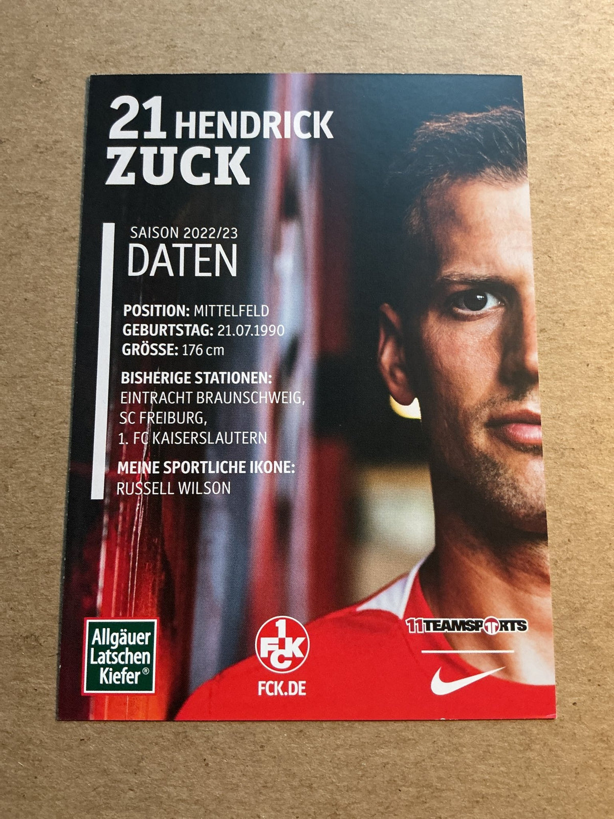 Hendrick Zuck, Germany 🇩🇪 1.FC Kaiserslautern 2022/23 hand signed - Autographs-World