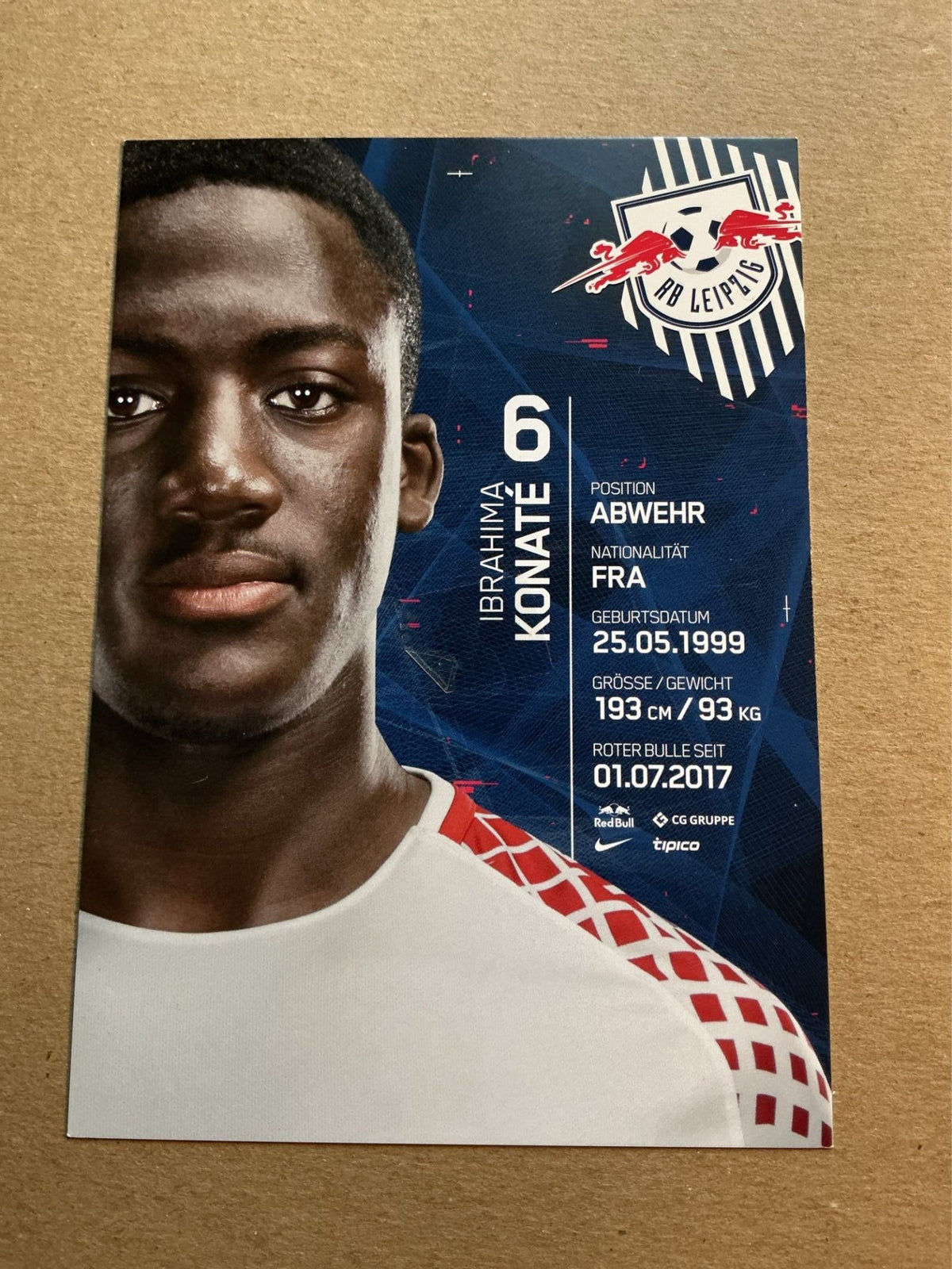 Ibrahima Konaté, France 🇫🇷 RB Leipzig 2017/18 hand signed - Autographs-World