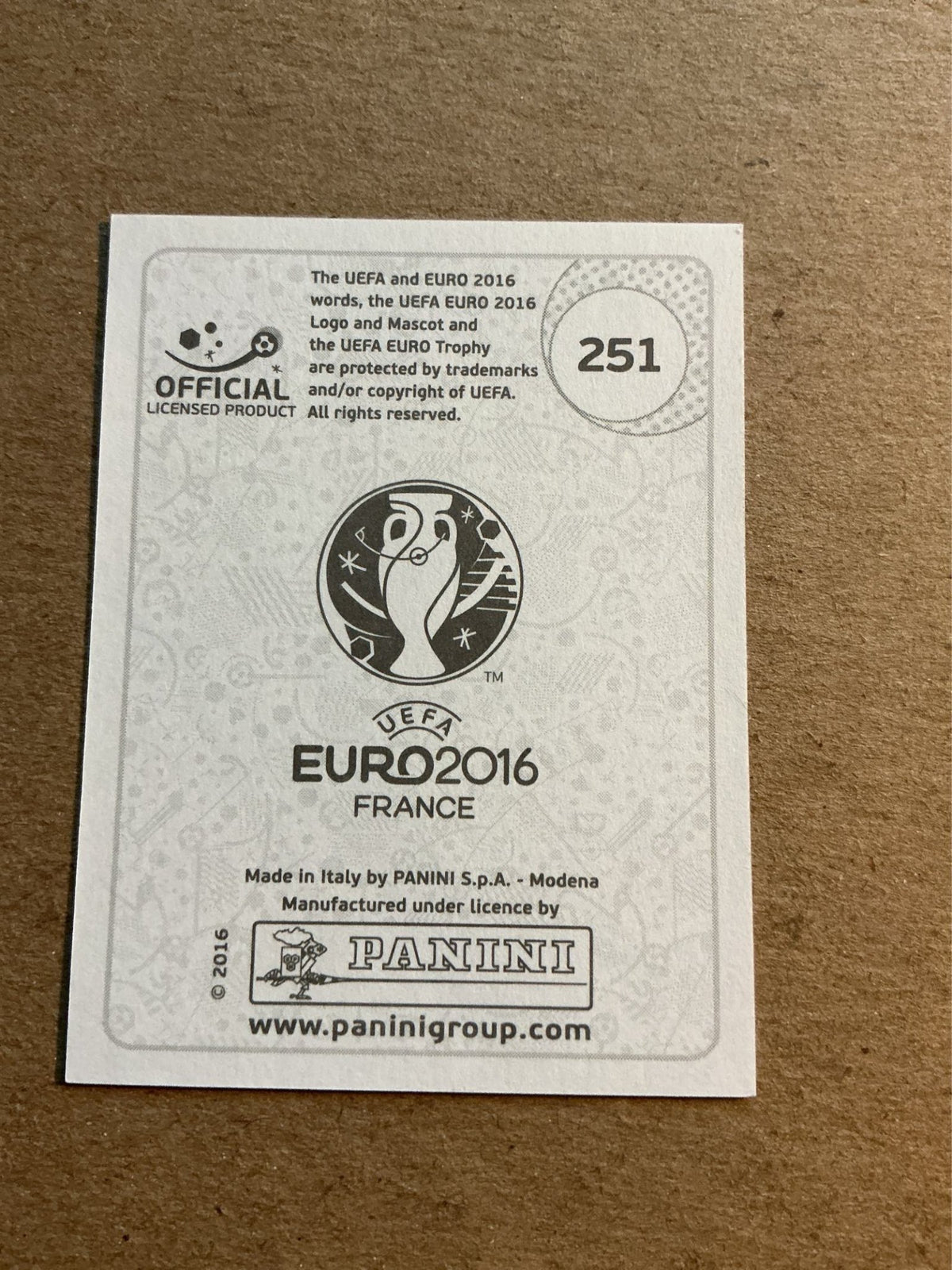 Ílkan Gündoğan, Germany 🇩🇪 UEFA Euro 2016 Panini hand signed - Autographs-World