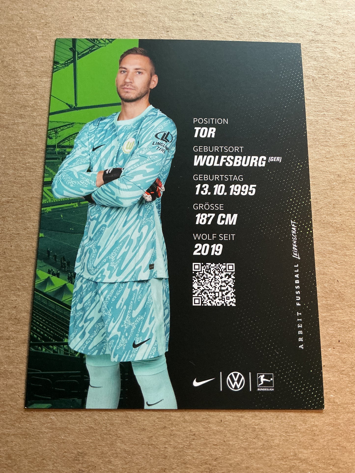 Niklas Klinger, Germany 🇩🇪 VfL Wolfsburg 2024/25 hand signed