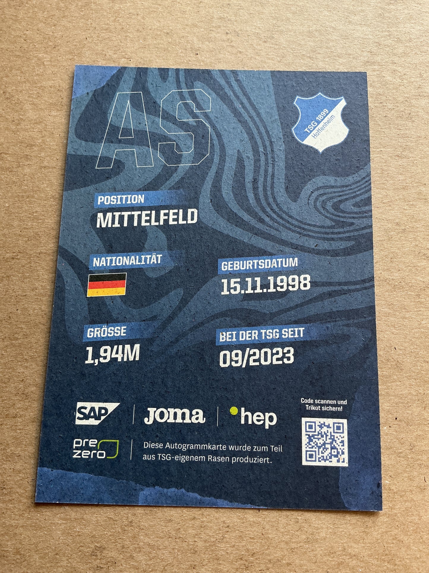 Anton Stach, Germany 🇩🇪 TSG 1899 Hoffenheim 2023/24 hand signed