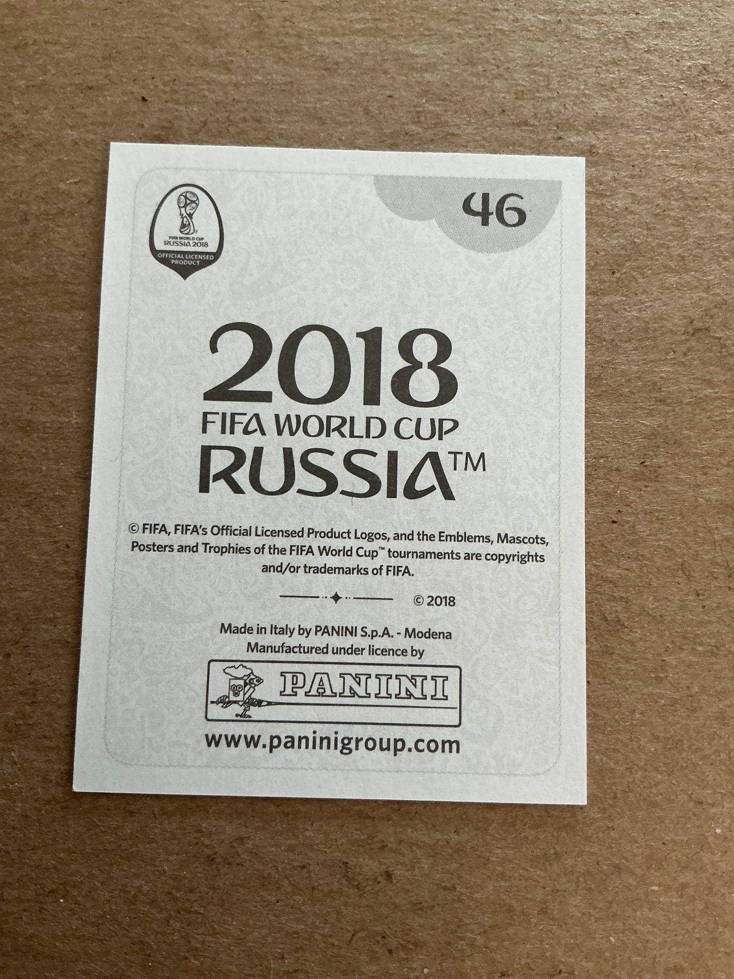 Aleksandr Erokhin, Russia 🇷🇺 FIFA World Cup 2018 Panini hand signed