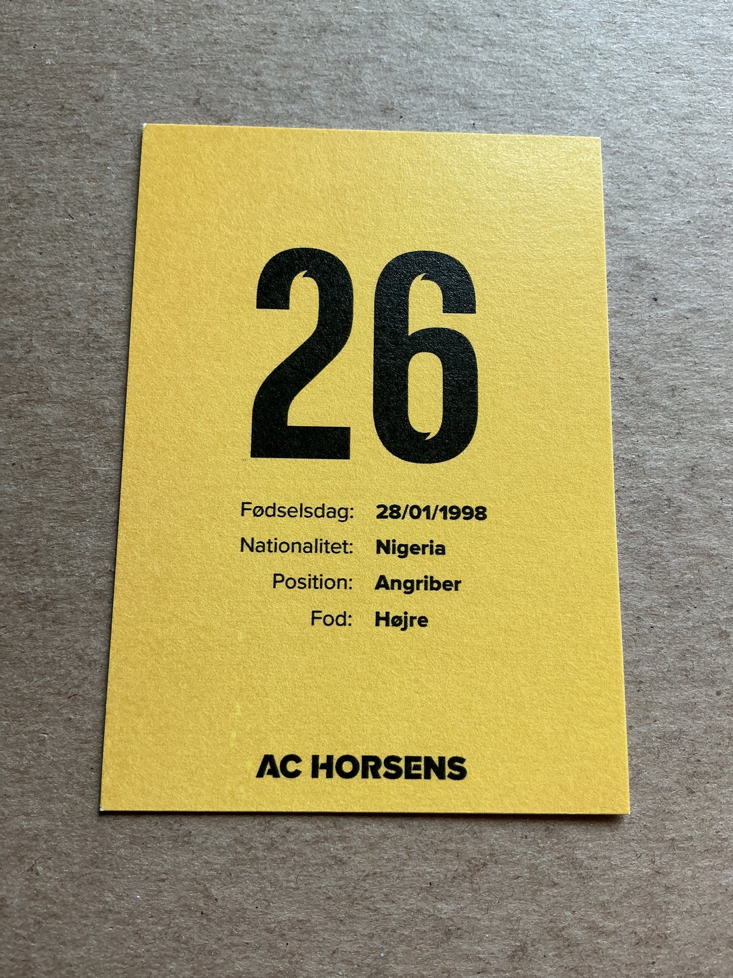 Samson Iyede, Nigeria 🇳🇬 AC Horsens 2022/23 hand signed