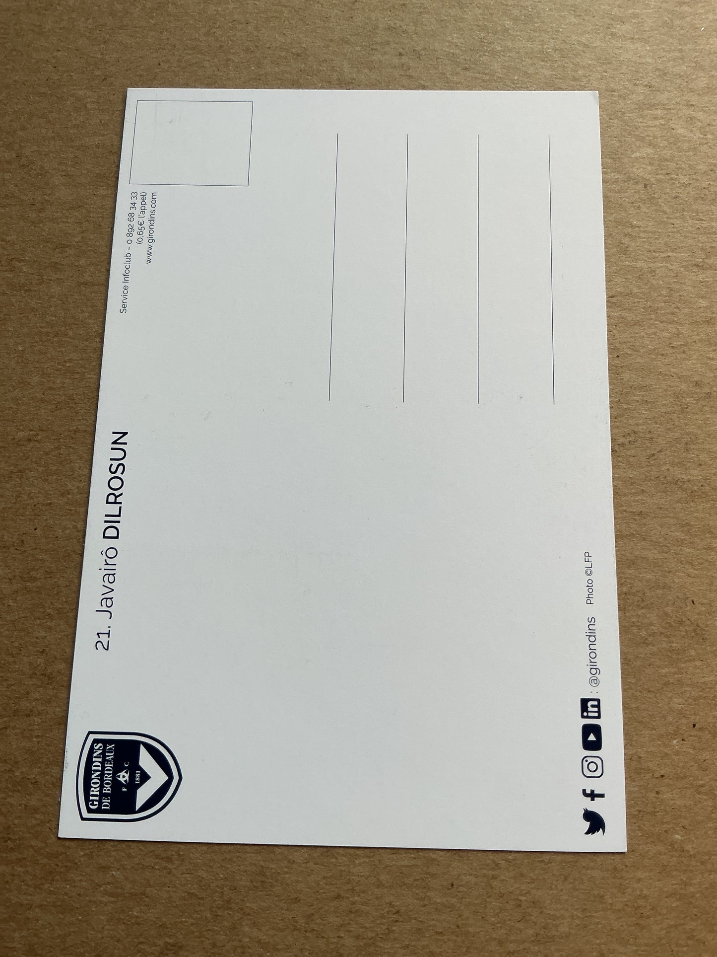 Javairo Dilrosun, Netherlands 🇳🇱 Girondins Bordeaux 2021/22 hand signed