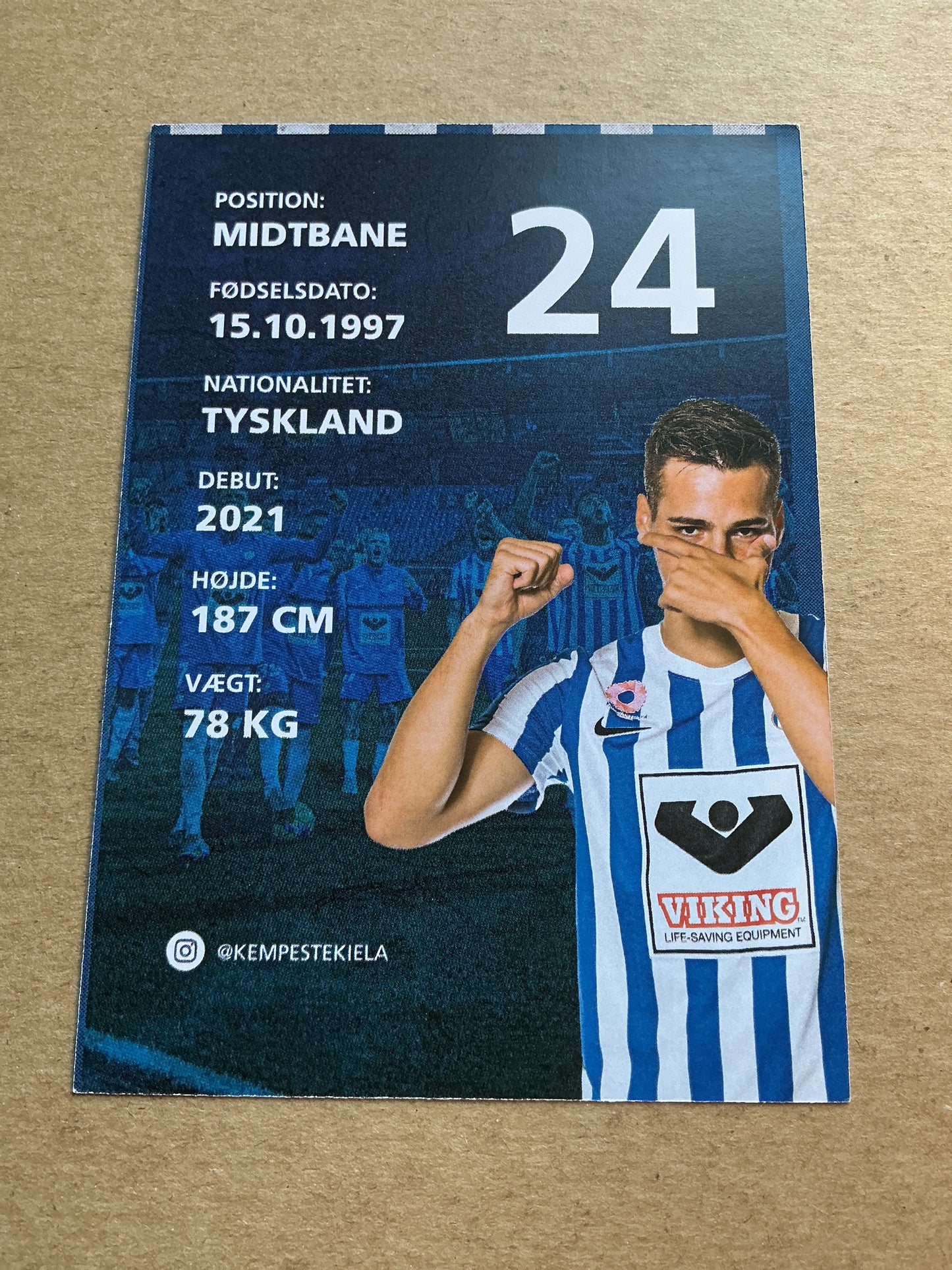 Kempes Tekiela, Germany 🇩🇪 Esbjerg fB 2021/22 hand signed