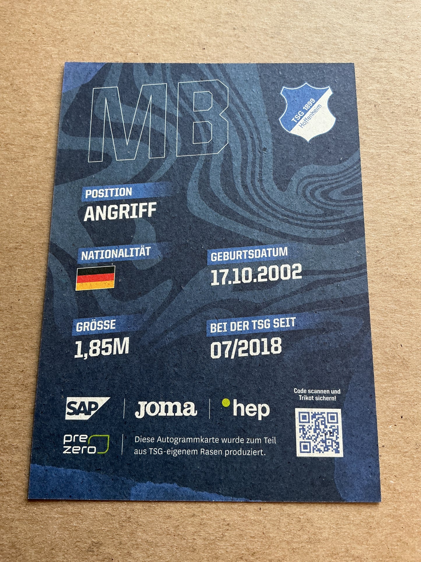 Maximilian Beier, Germany 🇩🇪 TSG 1899 Hoffenheim 2023/24 hand signed