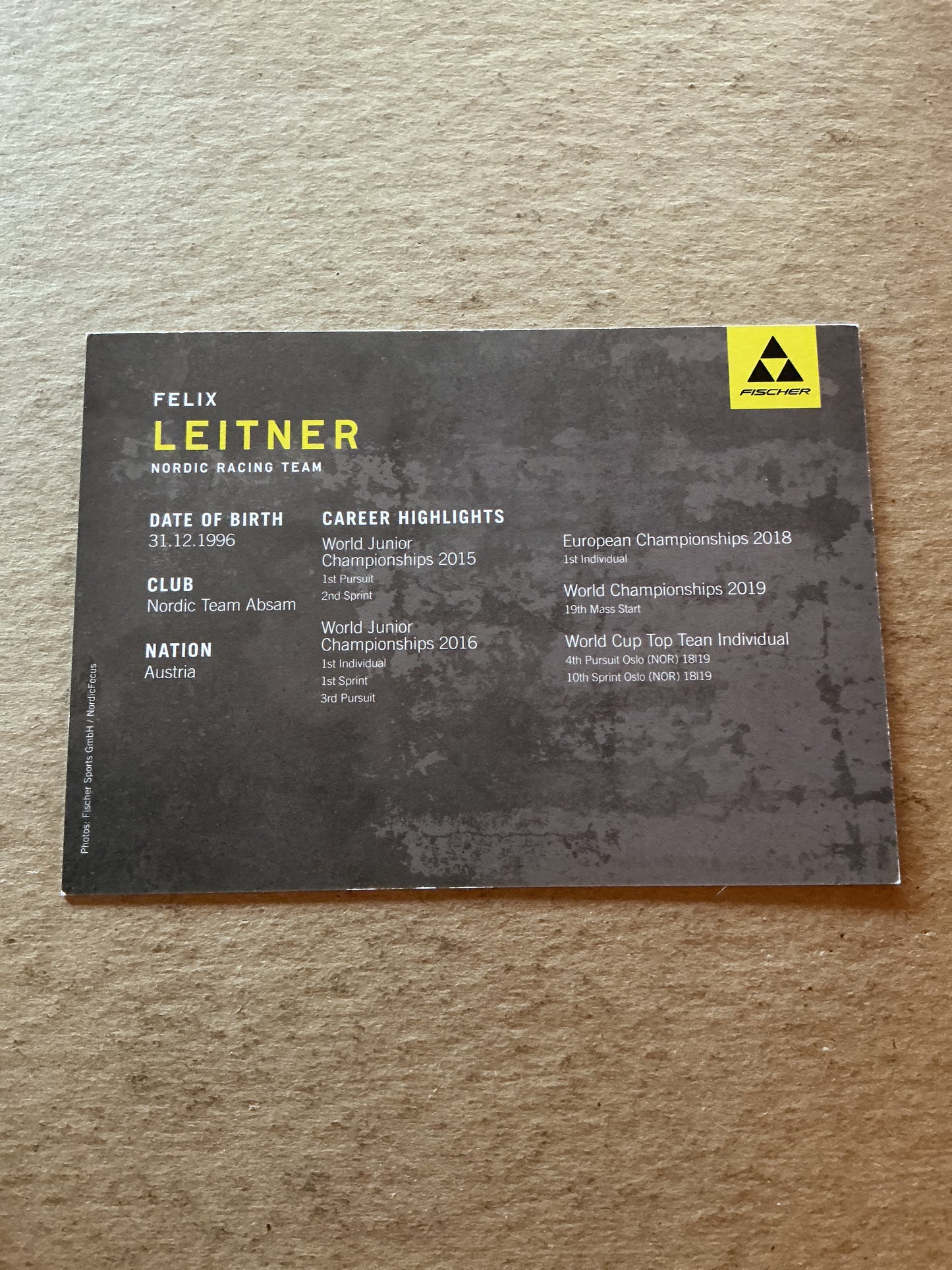 Felix Leitner, Austria 🇦🇹 Nordic Racing 2023/24 hand signed