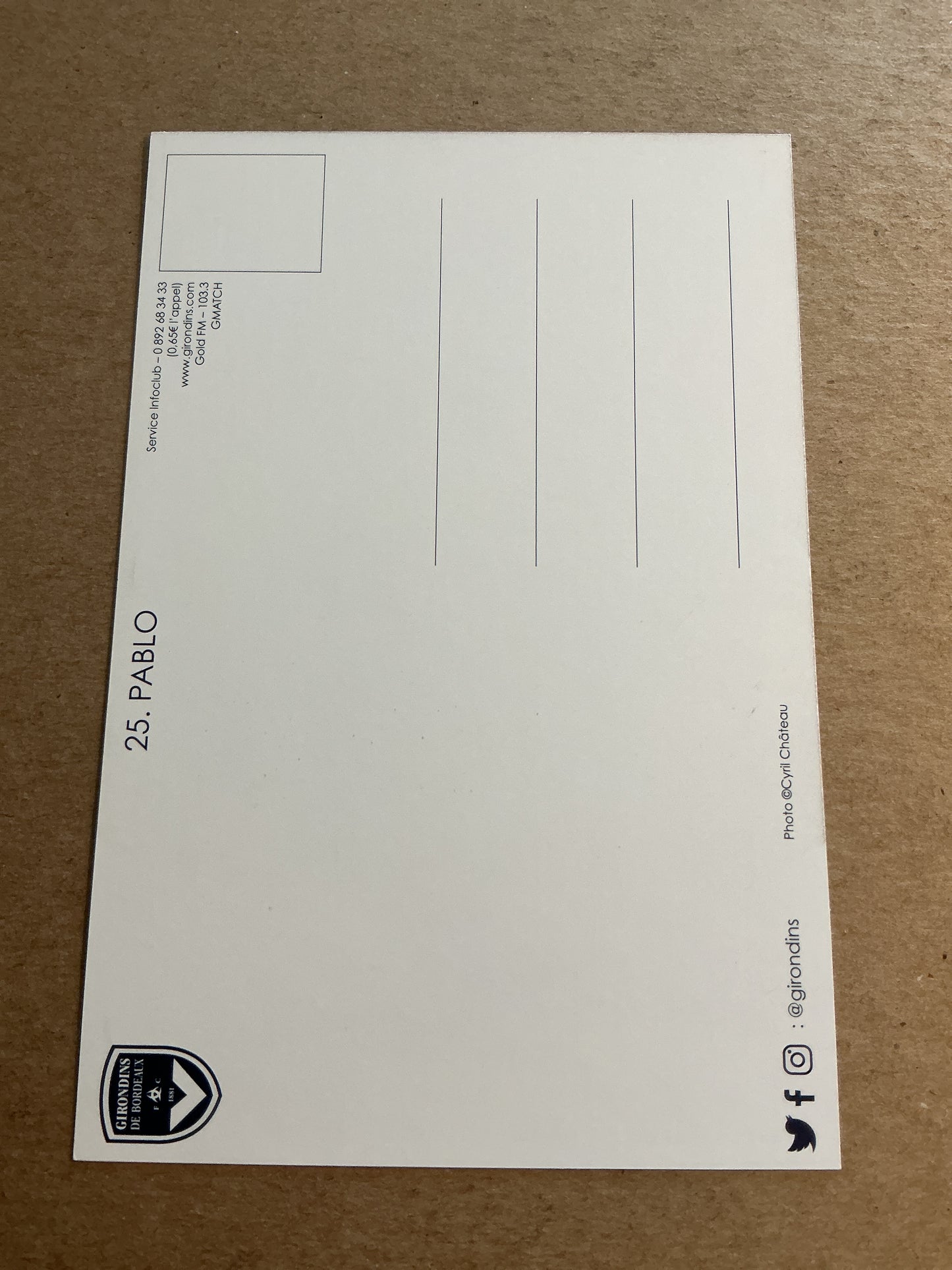 Pablo, Brazil 🇧🇷 Girondins Bordeaux 2018/19 hand signed